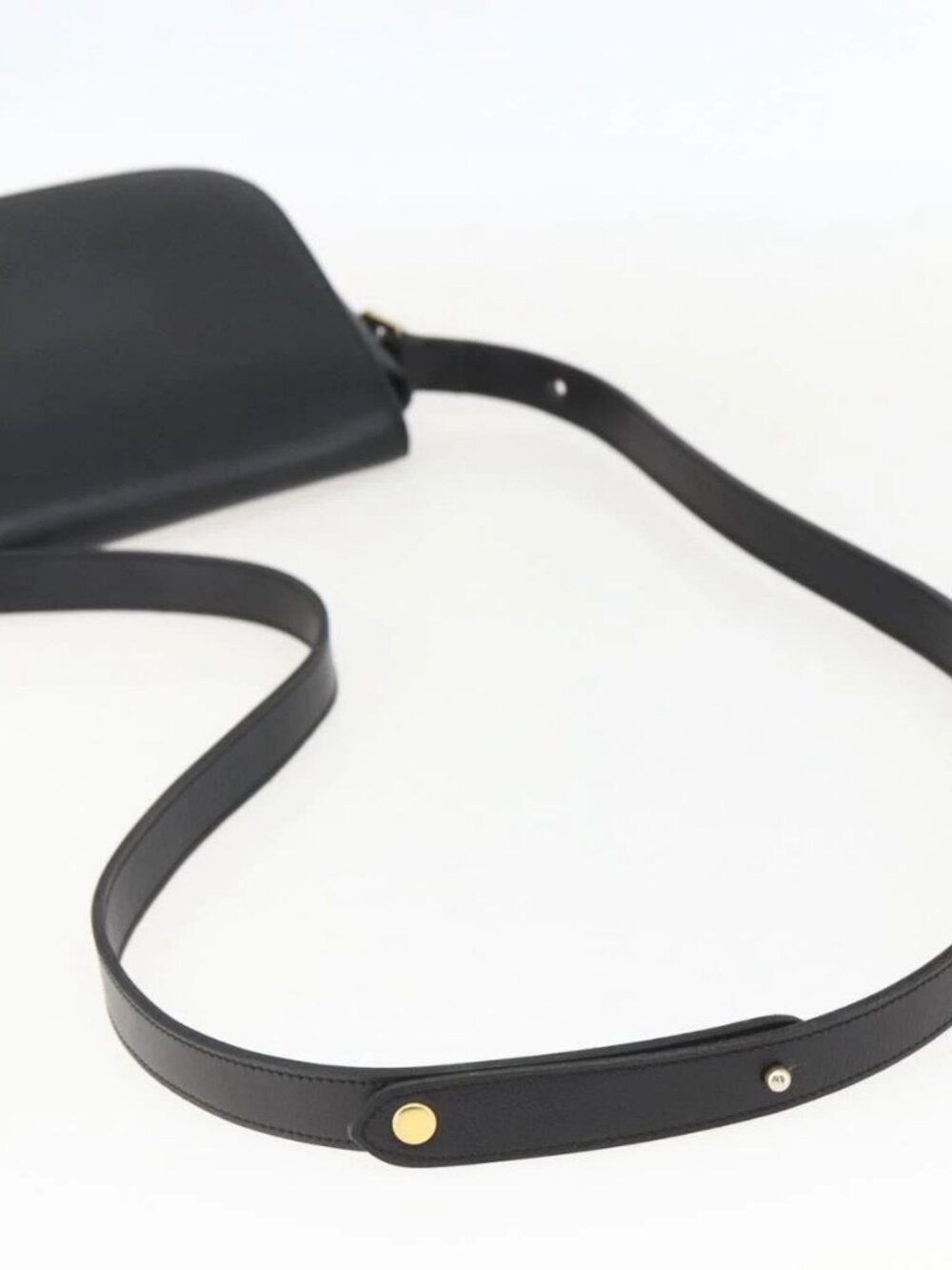 Christian Dior Shoulder Bag Leather Black Gold Auth 159033 - Picture 8 of 16